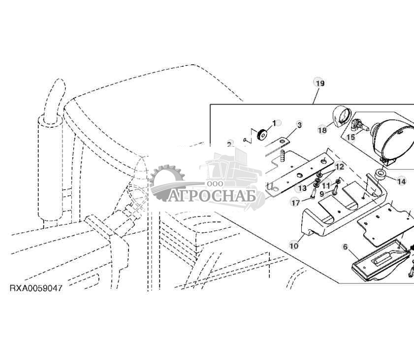 SIDE FLOOD LAMP ROOF 